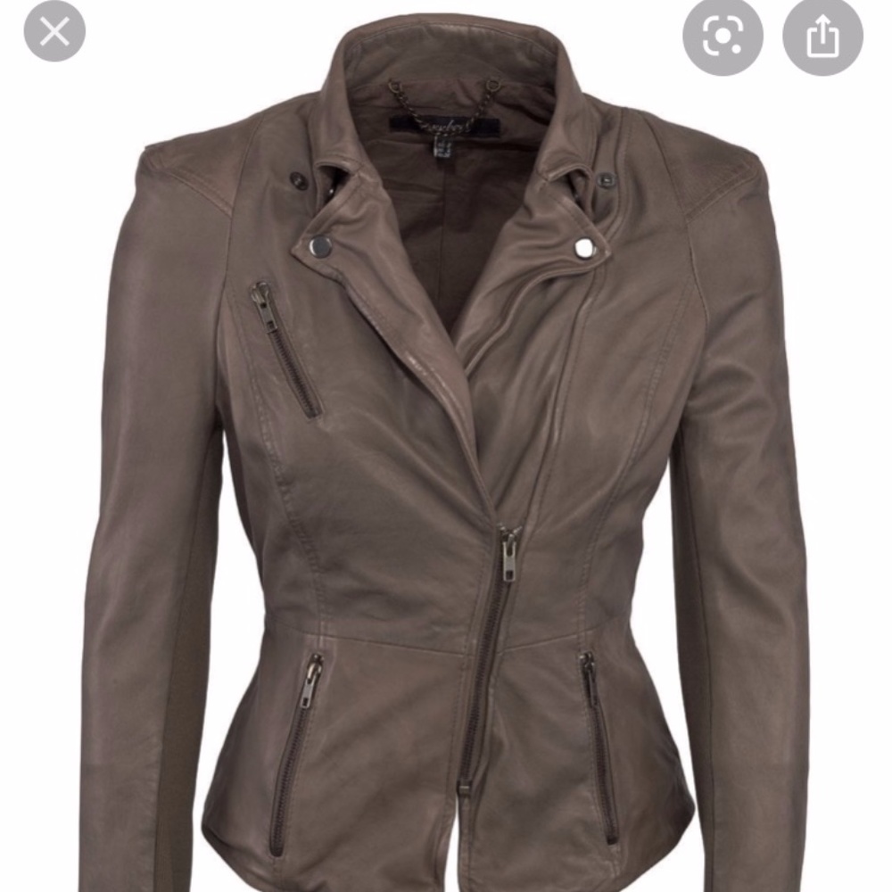 Muubaa Cion leather jacket - Anthracite - US 2